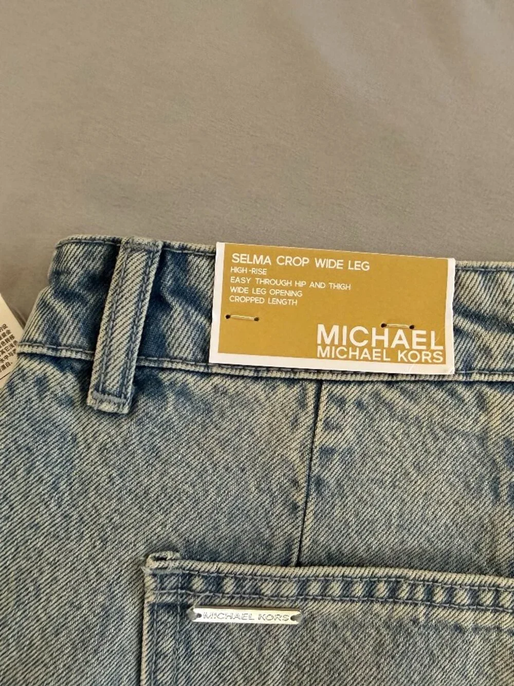 MSRP $110 - MICHAEL KORS Women's Size 16 Selma Crop Wide Leg High Rise Jeans
